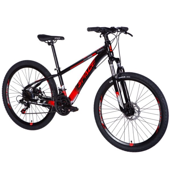 mountainbike mercury aluminium 26", 145 170 cm, 21 gear, sort/rød