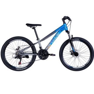 Drengecykel Mars 24", 130-160 cm, 21 gear, Blå/Grå