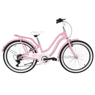 Pigecykel Davi Molli, 24", 130-165 cm, 7 gear, Lyserød