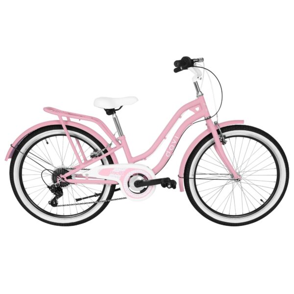 pigecykel davi molli, 24", 130 165 cm, 7 gear, lyserød